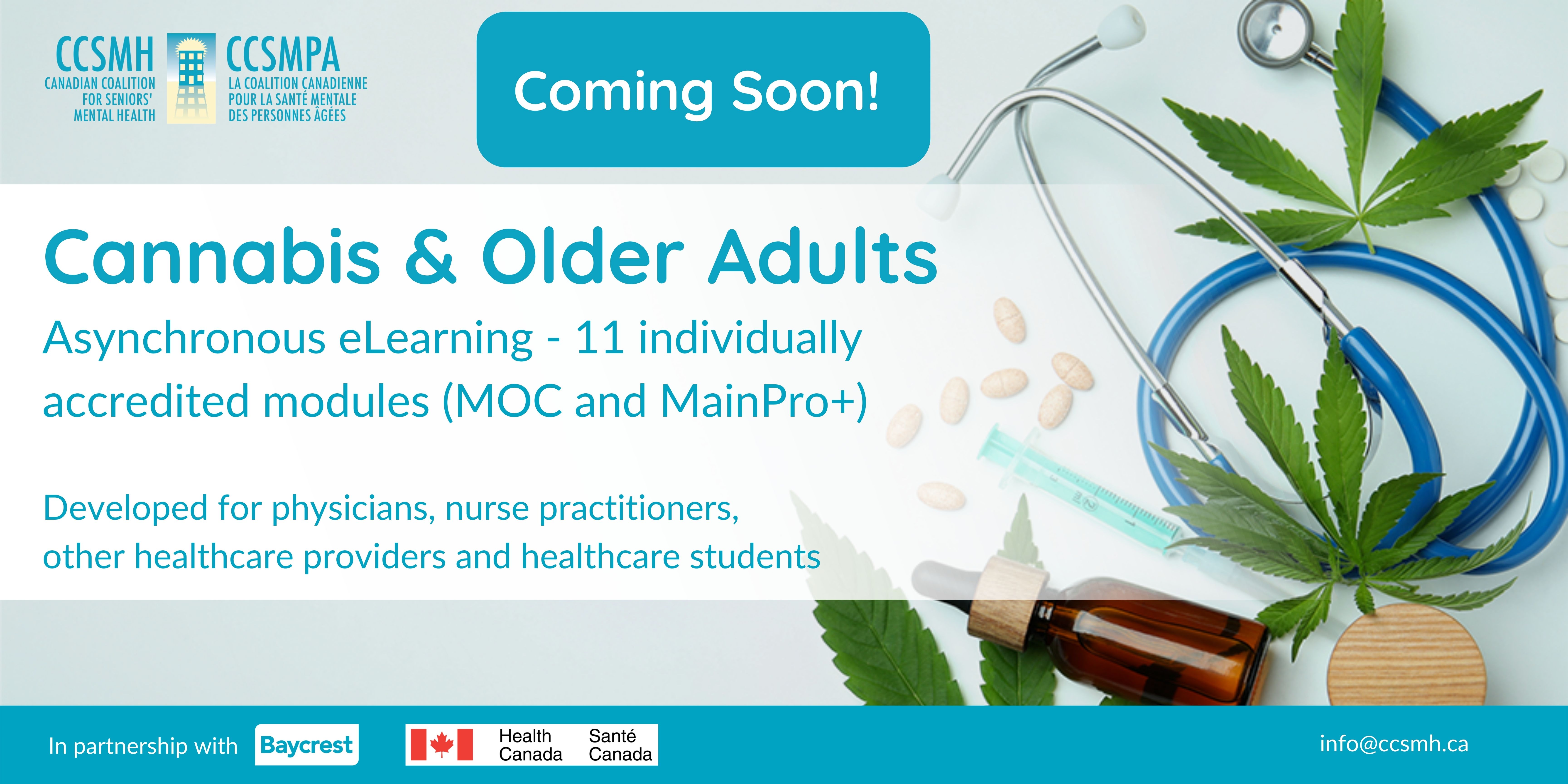 Cannabis and older adults asynchronous learning- 11 individually accredited modules