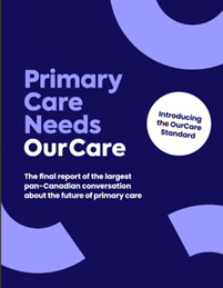 A blue cover with title Primary Care needs OurCare